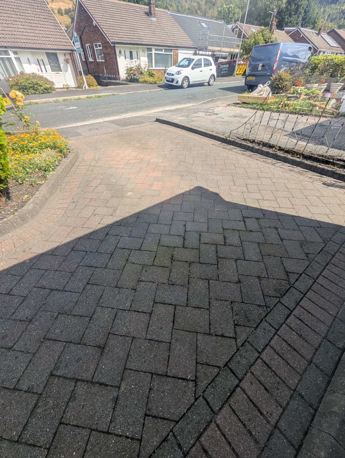 Job 1 full driveway before cleaning