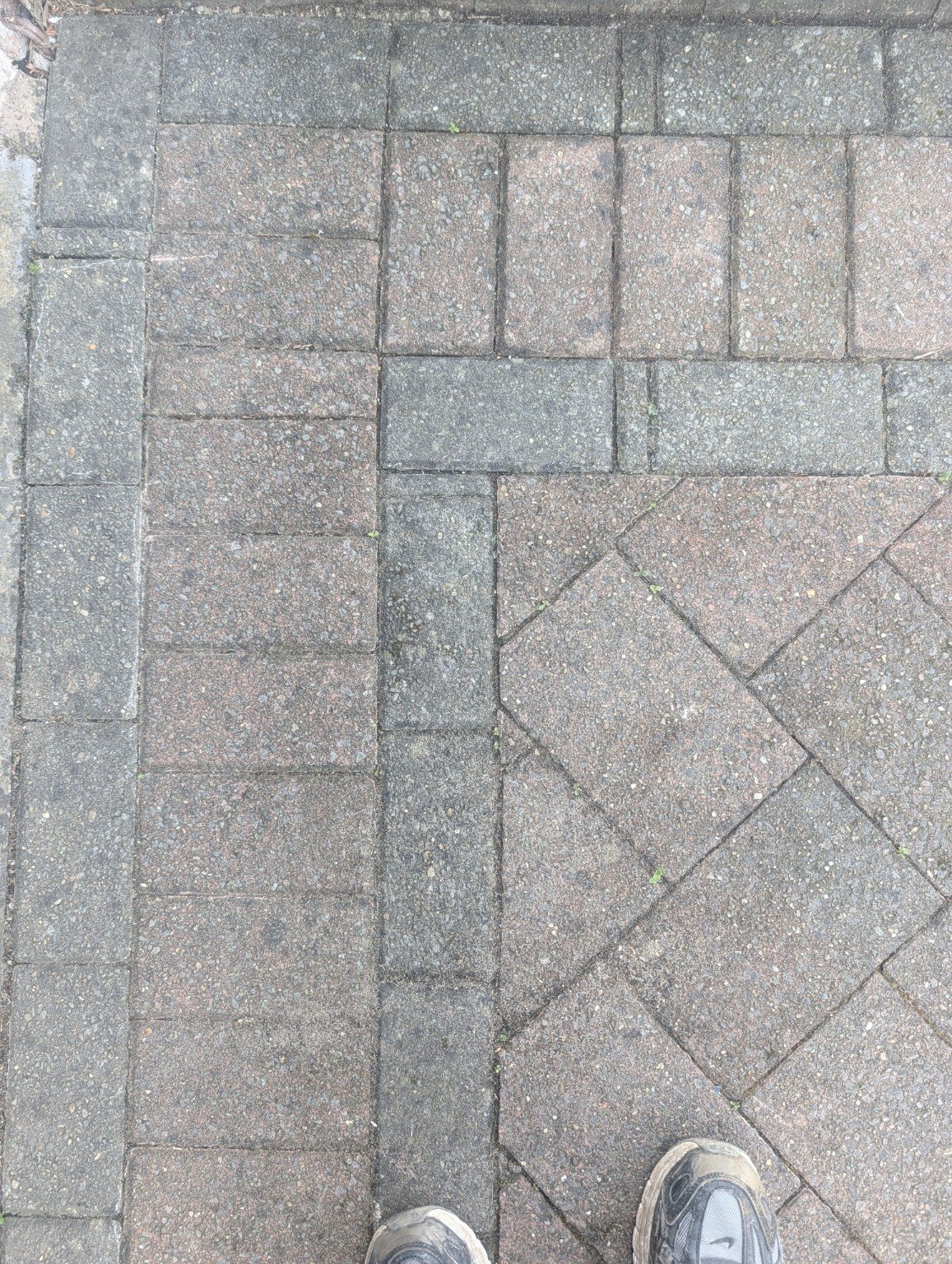 Job 1 paving detail before cleaning