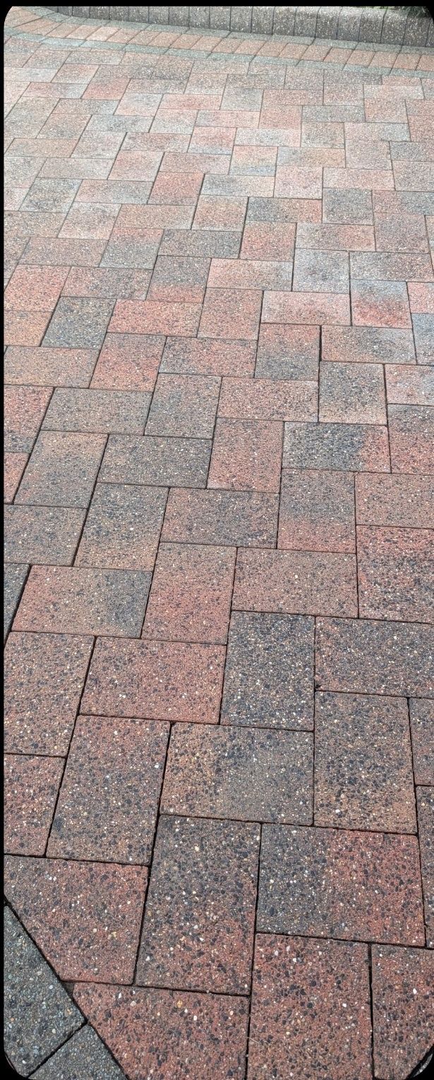 Block paving after cleaning