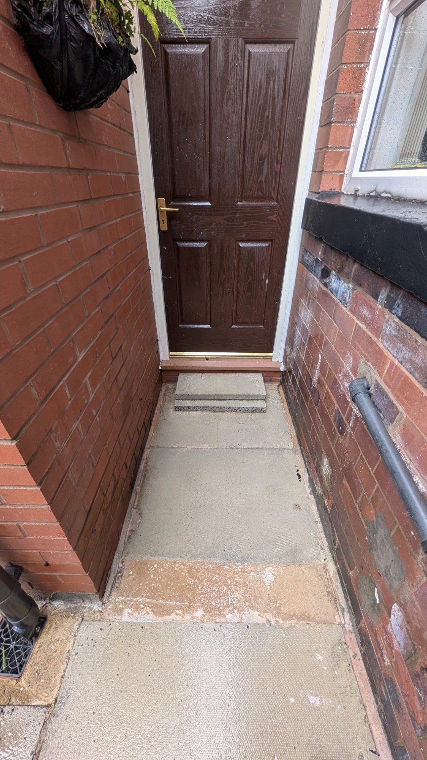 Doorway after cleaning in Chadderton