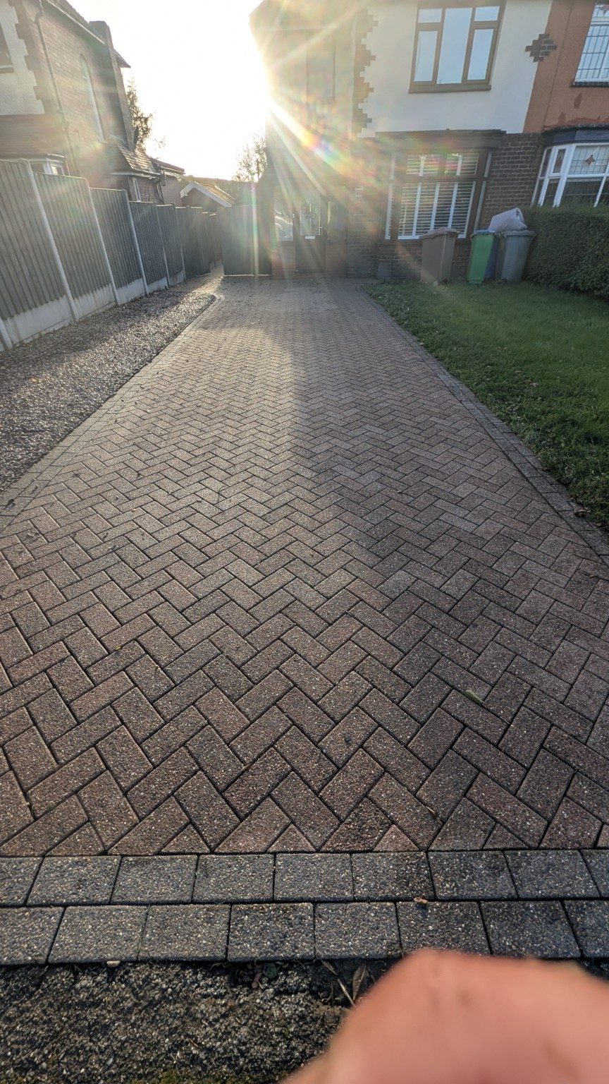 Front driveway after cleaning in Royton