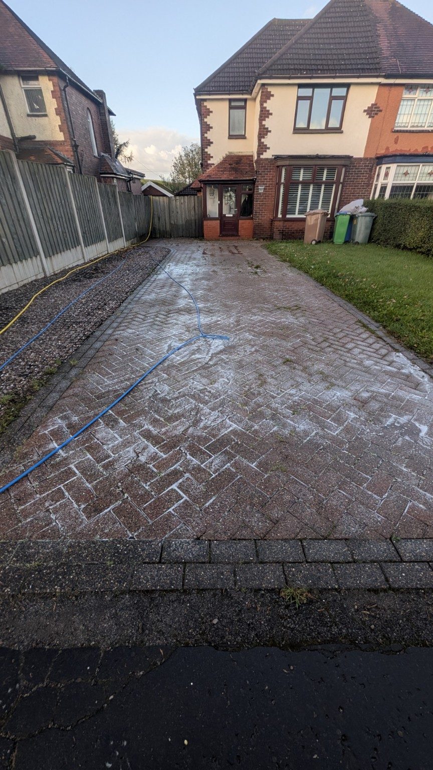 Front driveway before cleaning in Royton