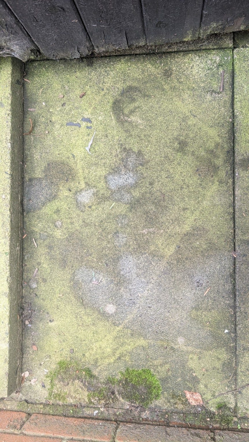 Paving before cleaning in Westwood, Oldham