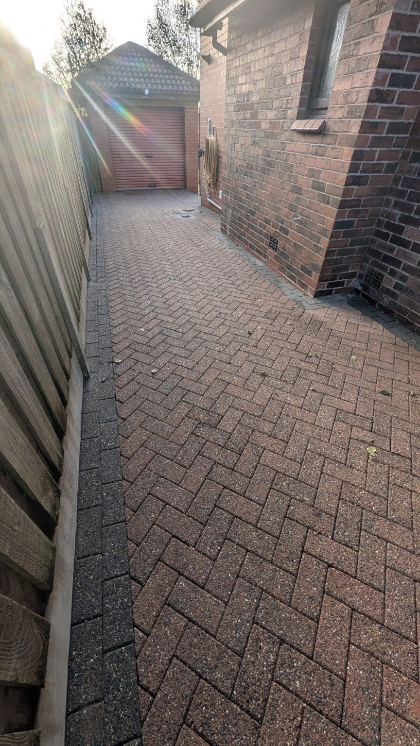 Side driveway after cleaning in Royton